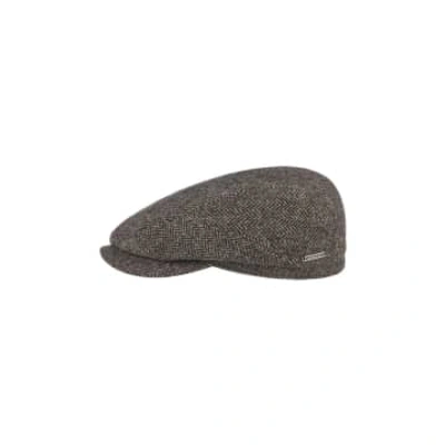 Stetson Belfast Classic Wool Flat Cap Grey/white