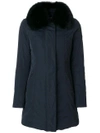 PEUTEREY PEUTEREY FUR TRIM JACKET - BLUE,PED22750118129412198699