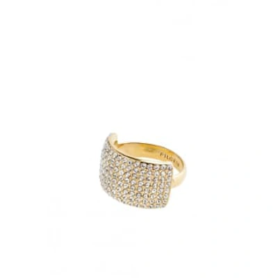 Pilgrim Aspen Crystal Ring In Gold