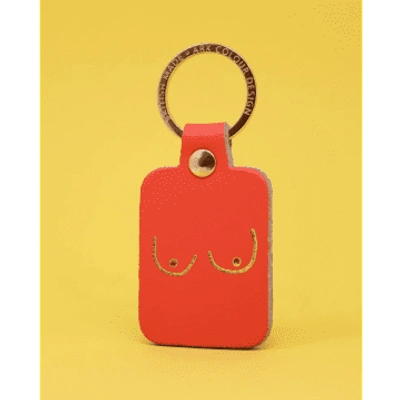 Ark Colour Design Cheeky Boobs Key Ring Fob : Coral In Pink