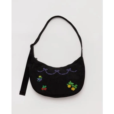BAGGU CROSS STITCH MEDIUM NYLON CRESCENT BAG IN CROSS STITCH, WOMEN'S AT URBAN OUTFITTERS 