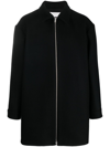 Jil Sander Man Coat Black Size 46 Wool In Black