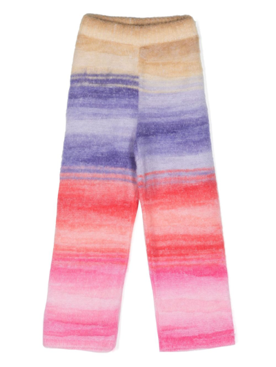 MISSONI MULTICOLOUR GRADIENT-EFFECT KNITTED TROUSERS