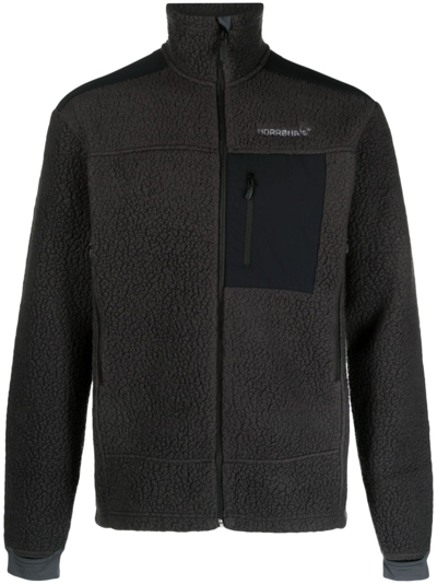 Norrøna Brown Trollveggen Thermal Pro Fleece Jacket In Grey