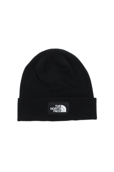 The North Face Dock Worker Logo Patch Beanie In Navy