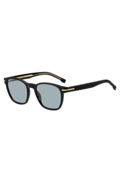 Hugo Boss Black-acetate Sunglasses With Signature Hardware Men's Eyewear In Pink