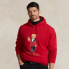 Polo Ralph Lauren Lunar New Year Polo Bear Fleece Hoodie In Park Ave Red