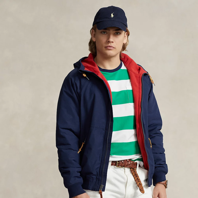 Ralph Lauren Hooded Jacket In Newport Navy