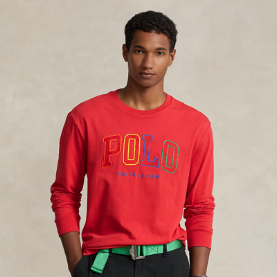 Ralph Lauren Classic Fit Logo Jersey T-shirt In Post Red