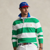 Polo Ralph Lauren Ralph Lauren Long Sleeved Polo T Shirt Green In Stem/white