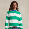 Polo Ralph Lauren Striped Polo Shirt In Stem/white