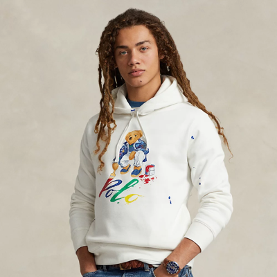 Ralph Lauren Polo Bear Fleece Hoodie In Nevis Paint