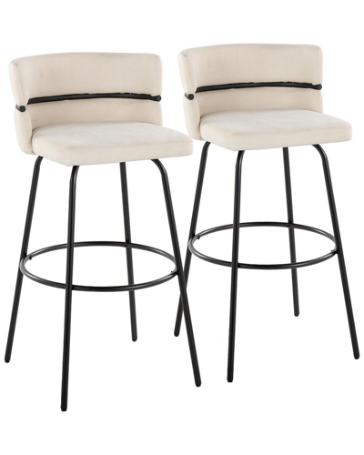 Lumisource Set Of 2 Cinch Claire 30 Fixed-height Barstool In Black