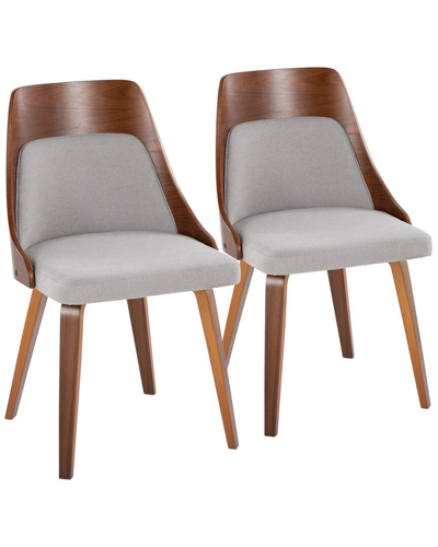 Lumisource Set Of 2 Anabelle Bent Wood Chair In Brown