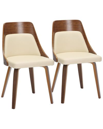 Lumisource Set Of 2 Anabelle Bent Wood Chairs In Brown