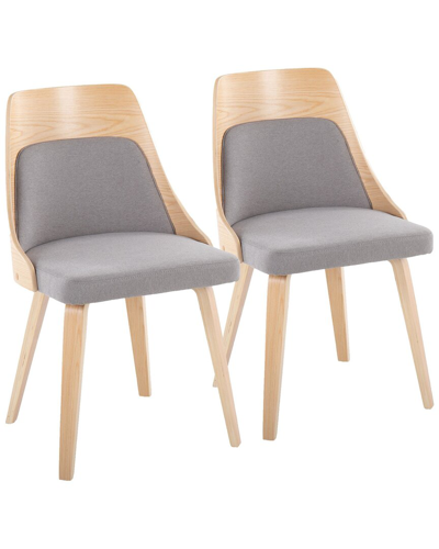 Lumisource Set Of 2 Anabelle Bent Wood Chair In Brown