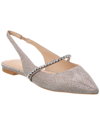 Stuart Weitzman Crystalline Mesh Slingback Flat In Gold