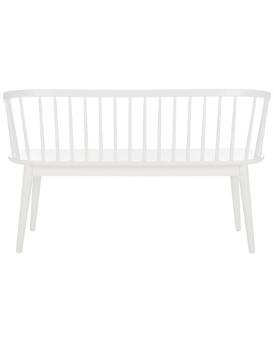 Safavieh Blanchard Spindle Bench In White