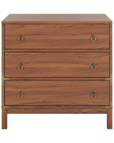 Safavieh Galio 3 Drawer Chest In Brown