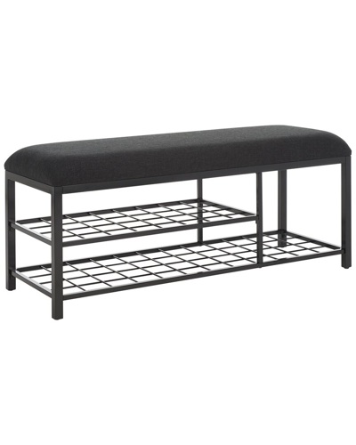 SAFAVIEH SAFAVIEH MILLIGAN OPEN SHELF BENCH WITH CUSHION