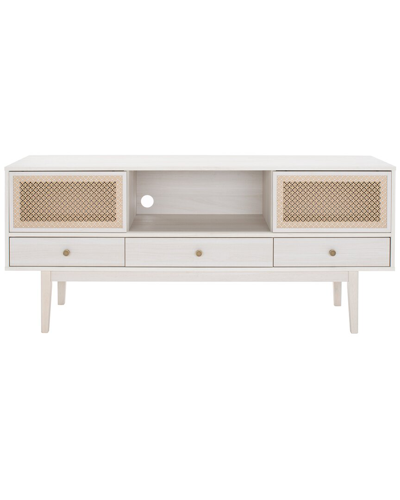 Safavieh Ceu 3-drawer 1-shelf Media Stand In White