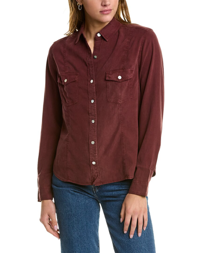 Bella Dahl Seamed Shirt In Red