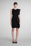 EMPORIO ARMANI DRESS IN BLACK POLYESTER