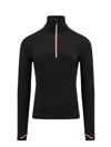 MONCLER BLACK TURTLE-NECK SWEATER WITH ZIP