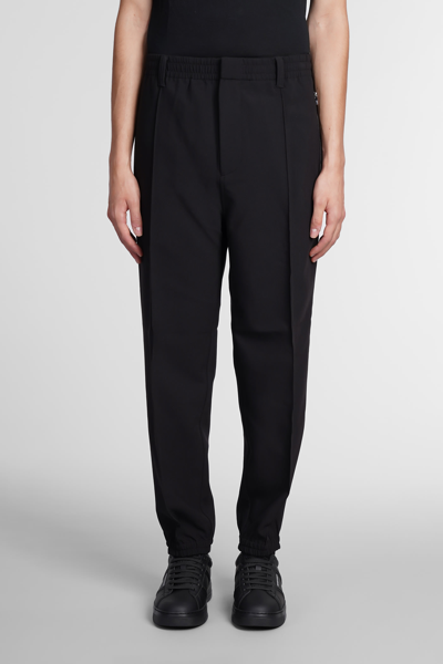 Emporio Armani Pants In Black Polyester In Blu