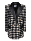 Moschino Double-breasted Houndstooth Wool-blend Tweed Blazer