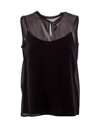 Max Mara Crewneck Sleeveless Top In Black
