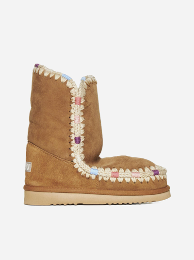 Mou Eskimo Suede And Shearling Ankle Boots