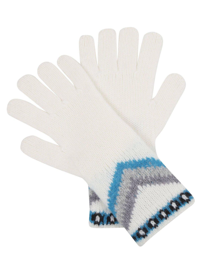 Alanui Detailed Knit Gloves In White