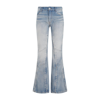 Y/project Hook And Eye Jeans Woman Blue In Cotton In Blue