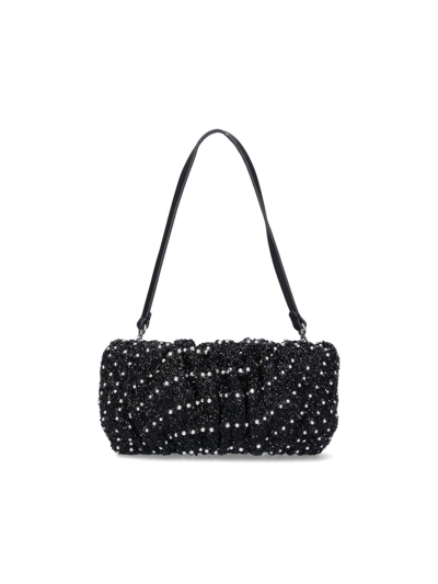 Staud Cosmic Wave Shoulder Bag In Black