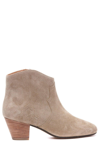 Isabel Marant Block Heel Ankle Boots In Taupe