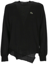 Comme Des Garçons X Lacoste Logo-patch Wool Jumper In Black