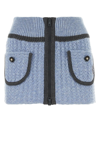 Cormio Chunky-knit Mini Skirt In Blue Pervinca