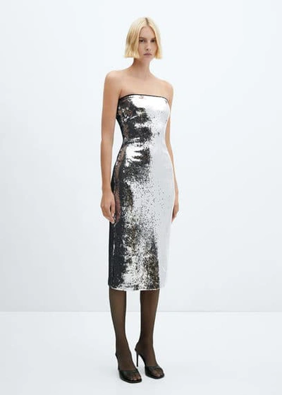 Robe sequins online mango