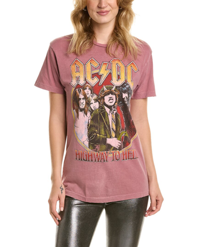 Dirty Cotton Scoundrels Ac/dc Highway To Hell T-shirt In Pink