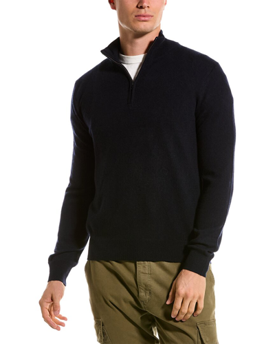 Phenix Cashmere 1/4-zip Mock Sweater In Black
