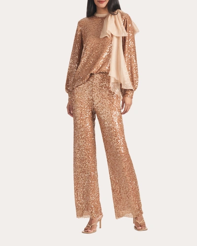 SACHIN & BABI WOMEN'S MARLENA BOW-EMBELLISHED SEQUINED TOP