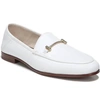 Sam Edelman Loraine Embellished Leather Collapsible-heel Loafers In White