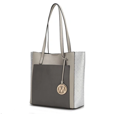 Mkf Collection By Mia K Leah Vegan Leather Color-block Women's Tote Bag In Pink