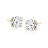 Ross-simons Lab-grown Diamond Stud Earrings In 18kt Gold Over Sterling In White