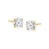 Ross-simons Lab-grown Diamond Stud Earrings In 18kt Gold Over Sterling In White