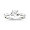 Ross-simons Lab-grown Diamond Solitaire Ring In Sterling Silver In White