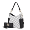 Mkf Collection By Mia K Penelope Circular Print Vegan Leather Women's Shoulder Bag Witch Matching Wallet - 2 Pieces In Black