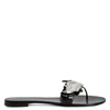 Giuseppe Zanotti Cruel Patent-effect Flip Flops In Black