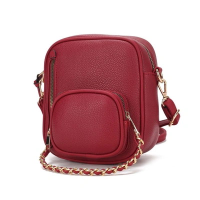 Mkf Collection By Mia K Winona Vegan Leather Women's Crossbody Bag In Red